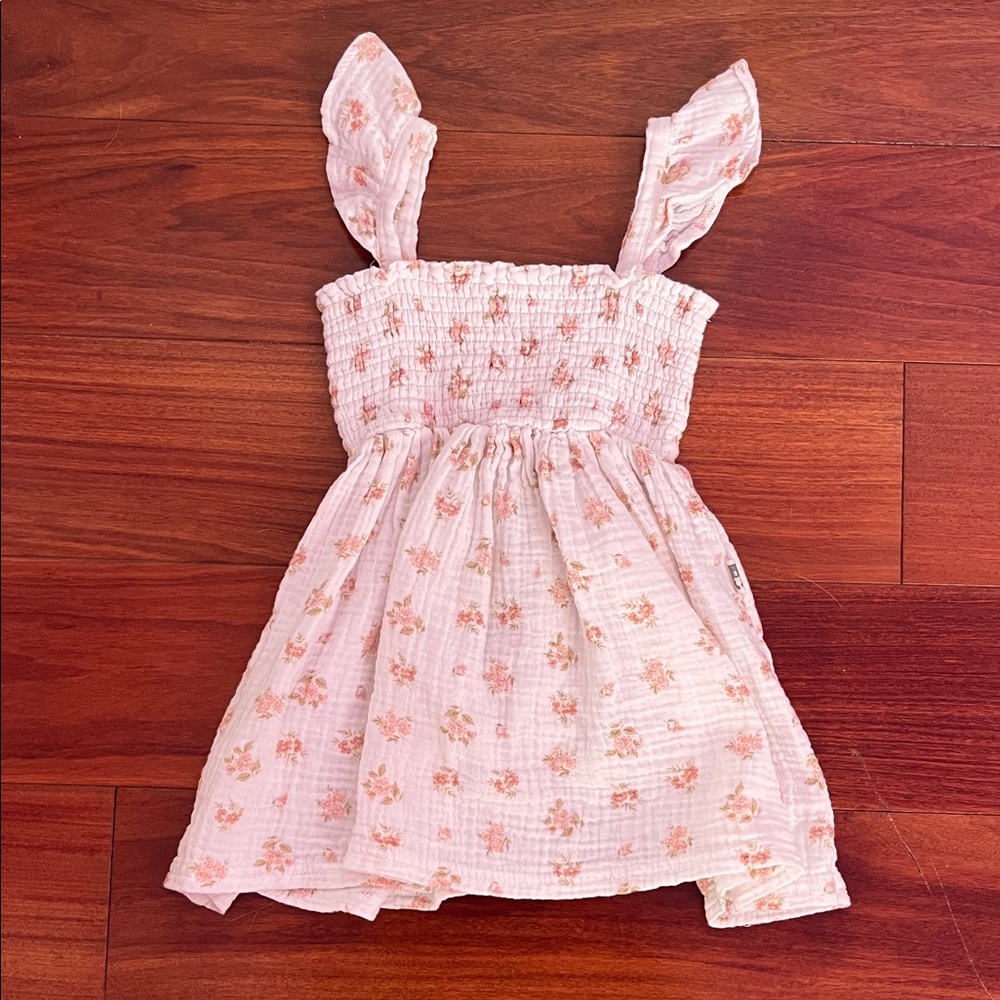 Charming Rabbit + Bear Pink Floral Kids Dress 3T